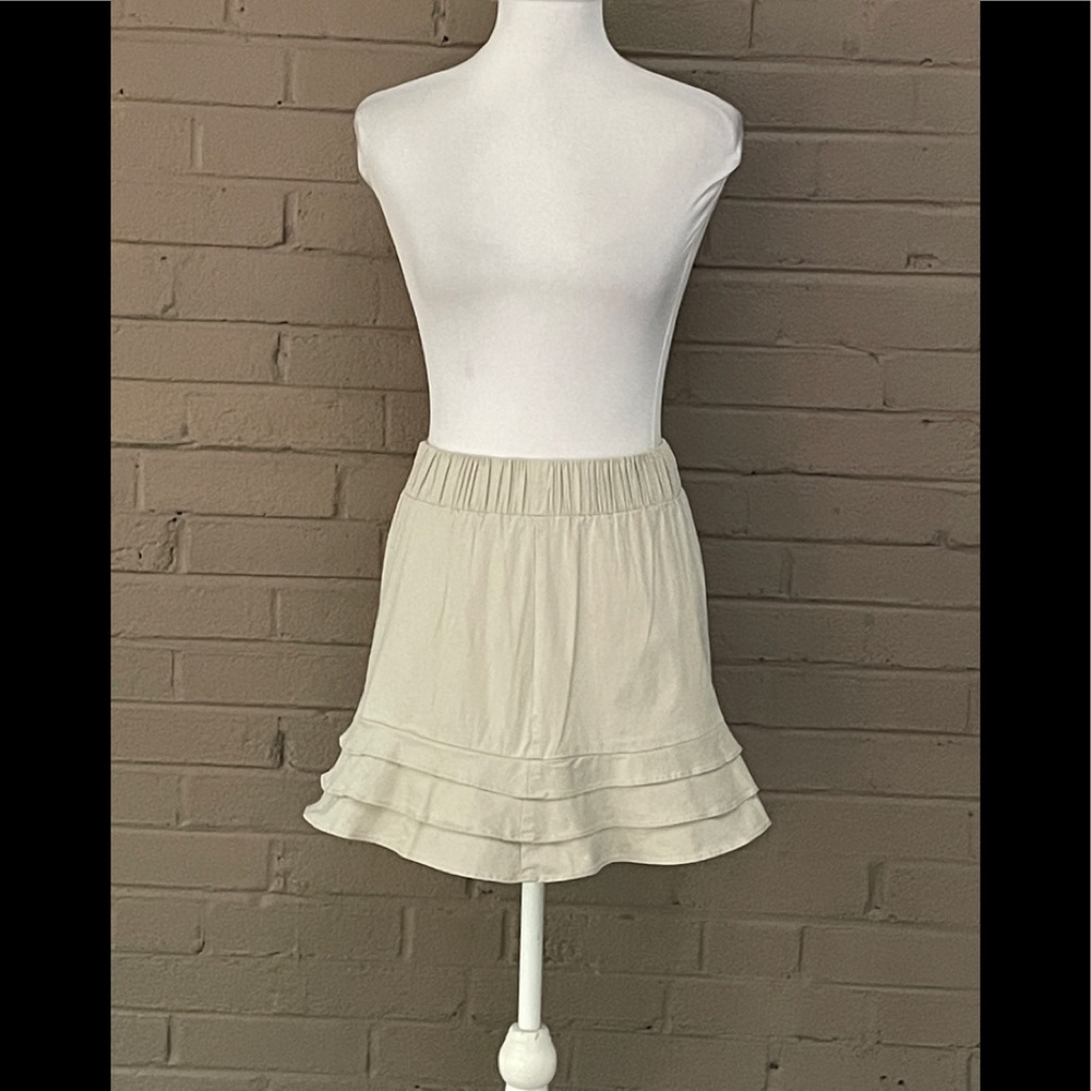 BCBGeneration beige  A line tulip mini skirt 4